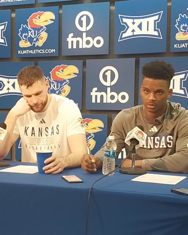 Hunter Dickinson KJ Adams Baylor Kansas Postgame